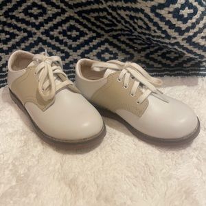 Toddler Ecru and White Saddle Oxfords